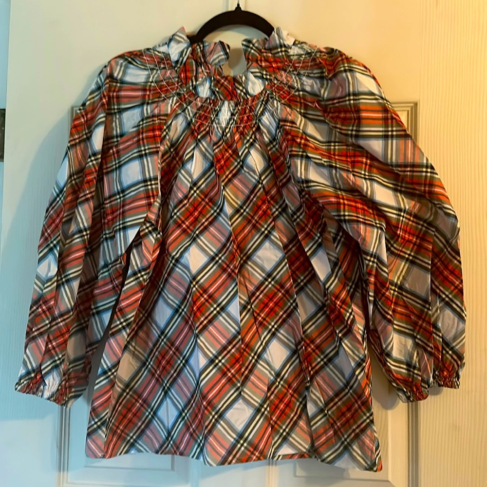 J crew plaid top